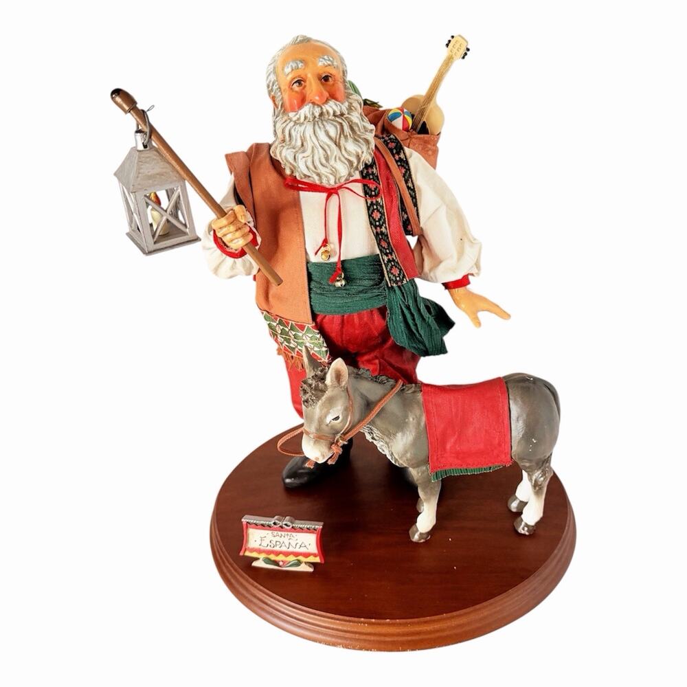 Vtg Santa Espana Fabric Mache Figurine 11.5 In The Heritage Collection Midwest